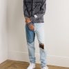 Ken Slim-Fit Panelled Distressed Jeans - OU Ken Slim-Fit Panelled Distressed Jeans - OU