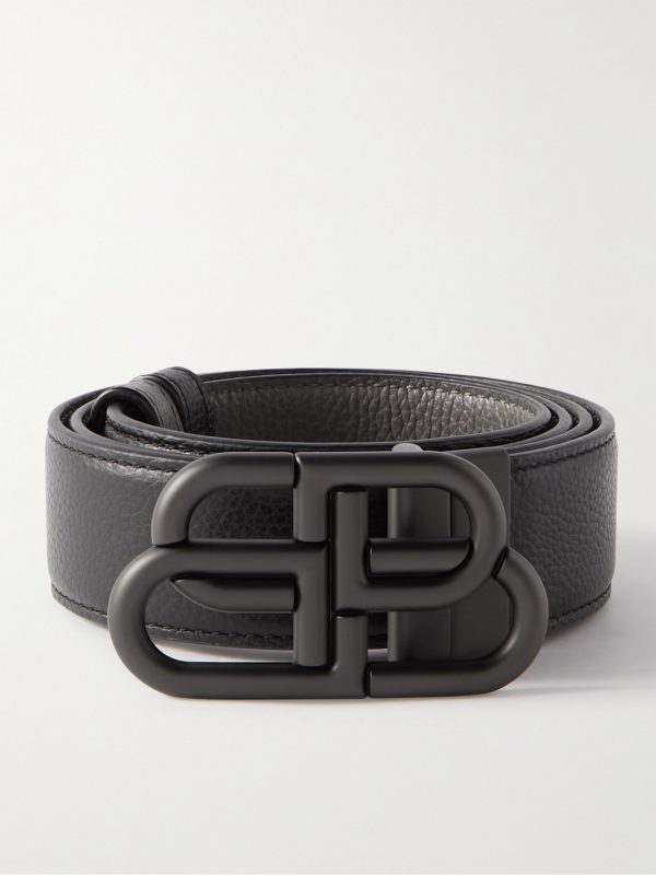3.5cm Logo-Embellished Full-Grain Leather Belt 3.5cm Logo-Embellished Full-Grain Leather Belt