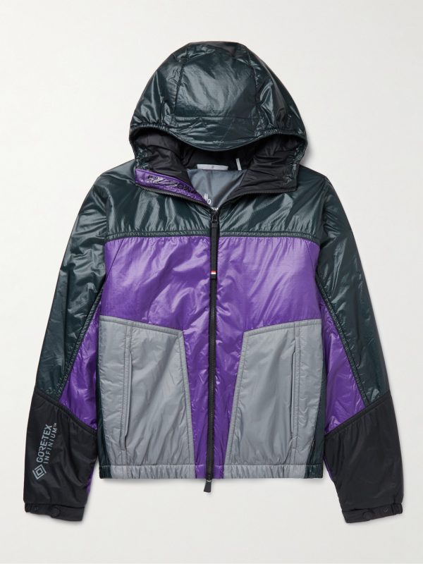 Peyrus Colour-Block Padded Ripstop Hooded Jacket