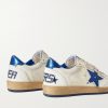 Ball Star Distressed Leather Sneakers - BK