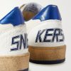Ball Star Distressed Leather Sneakers - CU