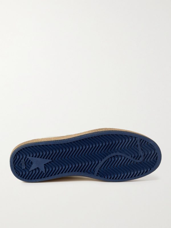 Ball Star Distressed Leather Sneakers - E2