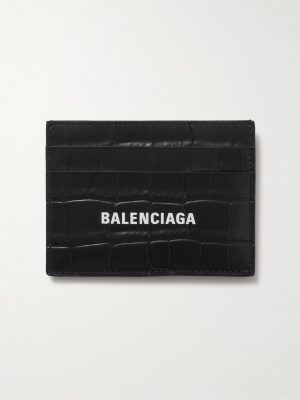 Logo-Print Croc-Effect Leather Cardholder Logo-Print Croc-Effect Leather Cardholder