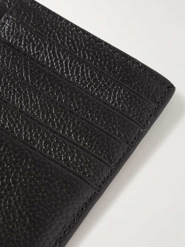 Cash Logo-Print Full-Grain Leather Zipped Cardholder - CU