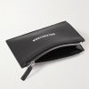 Cash Logo-Print Full-Grain Leather Zipped Cardholder - E1