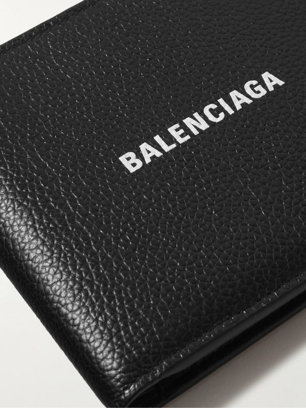 Logo-Print Full-Grain Leather Billfold Wallet - CU Logo-Print Full-Grain Leather Billfold Wallet - CU