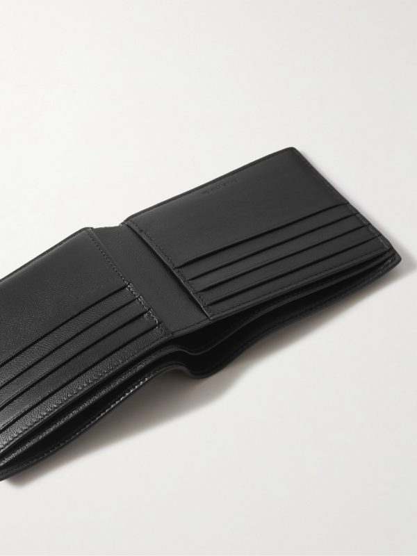 Logo-Print Full-Grain Leather Billfold Wallet - E1 Logo-Print Full-Grain Leather Billfold Wallet - E1