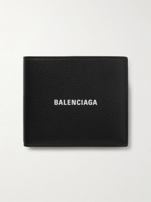 Logo-Print Full-Grain Leather Billfold Wallet Logo-Print Full-Grain Leather Billfold Wallet