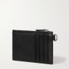 Logo-Print Full-Grain Leather Cardholder with Lanyard - BK Logo-Print Full-Grain Leather Cardholder with Lanyard - BK