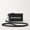 Logo-Print Full-Grain Leather Cardholder with Lanyard Logo-Print Full-Grain Leather Cardholder with Lanyard