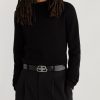 3.5cm Logo-Embellished Leather Belt - FR 3.5cm Logo-Embellished Leather Belt - FR