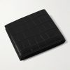 Logo-Print Croc-Effect Leather Billfold Wallet - BK Logo-Print Croc-Effect Leather Billfold Wallet - BK