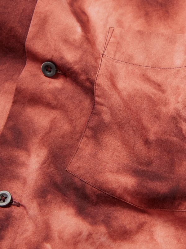 Convertible-Collar Spray-Dyed Organic Cotton Shirt - E1 Convertible-Collar Spray-Dyed Organic Cotton Shirt - E1