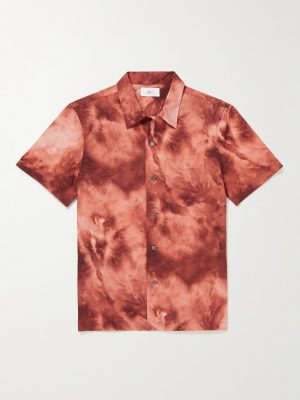 Convertible-Collar Spray-Dyed Organic Cotton Shirt Convertible-Collar Spray-Dyed Organic Cotton Shirt