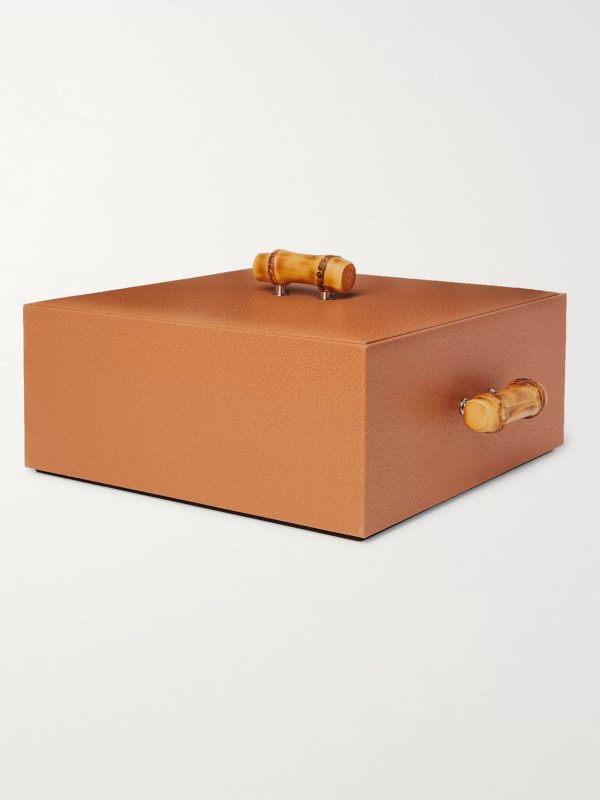 Bamboo, Leather and Stainless Steel Cocktail Set - BK