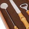 Bamboo, Leather and Stainless Steel Cocktail Set - CU