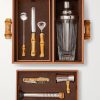Bamboo, Leather and Stainless Steel Cocktail Set
