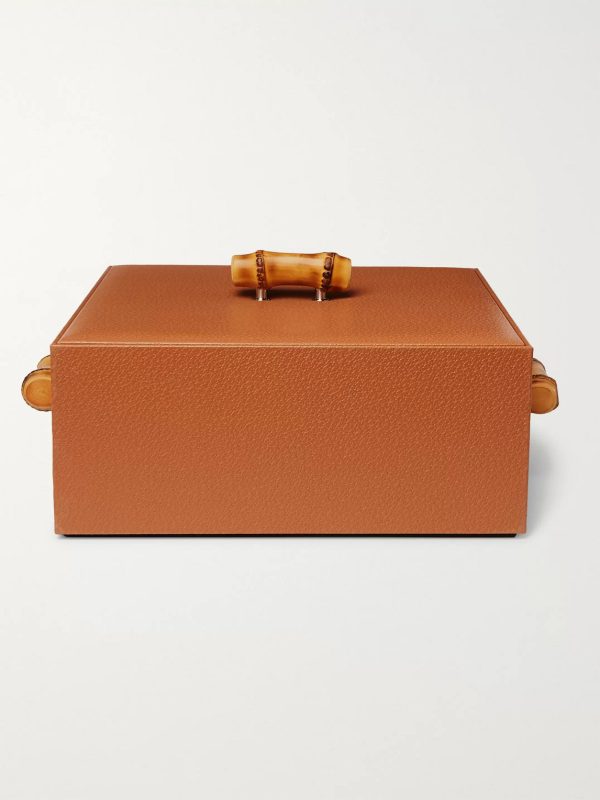 Bamboo, Leather and Stainless Steel Cocktail Set - OU