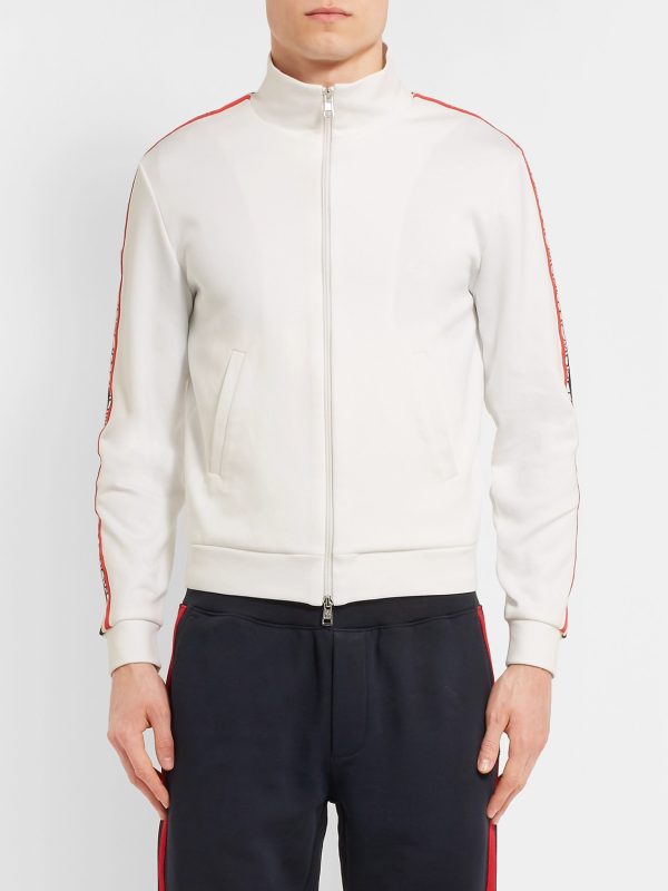 Grosgrain-Trimmed Jersey Jacket - FR