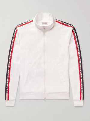 Grosgrain-Trimmed Jersey Jacket Grosgrain-Trimmed Jersey Jacket
