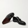 Thomas Cap-Toe Leather Monk-Strap Shoes - E2