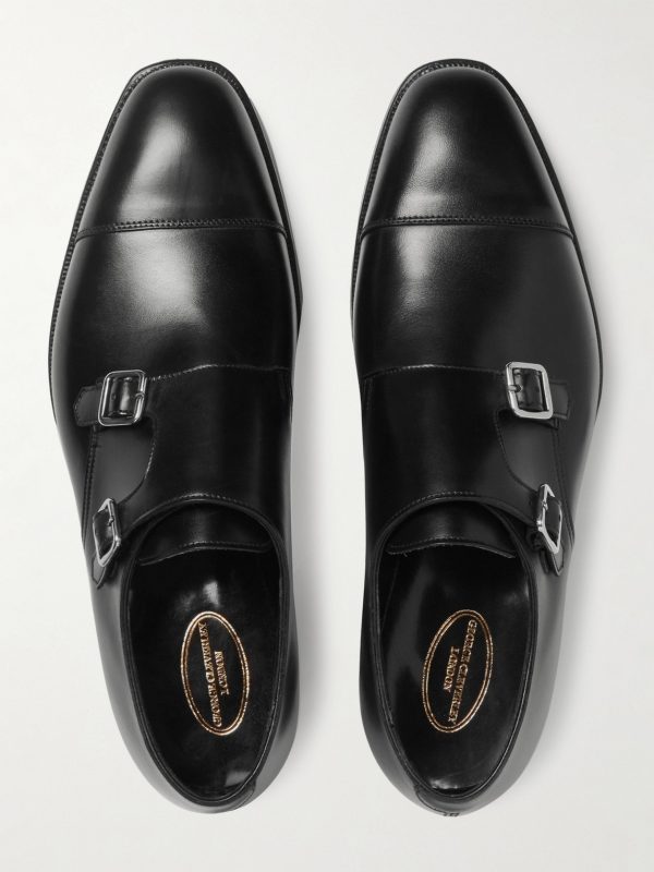 Thomas Cap-Toe Leather Monk-Strap Shoes - E3