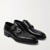 Thomas Cap-Toe Leather Monk-Strap Shoes - FR