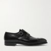 Thomas Cap-Toe Leather Monk-Strap Shoes