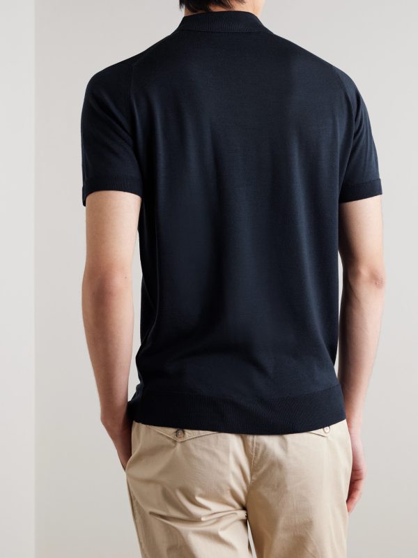 Payton Slim-Fit Wool Polo Shirt - BK