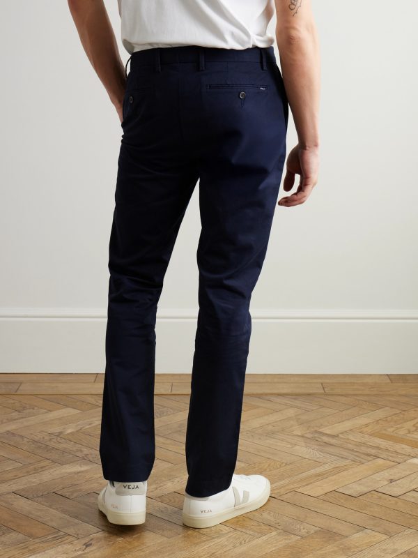 Slim-Fit Stretch-Cotton Twill Chinos - BK