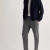 Tapered Checked Virgin Wool-Blend Drawstring Trousers - OU Tapered Checked Virgin Wool-Blend Drawstring Trousers - OU