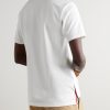 Slim-Fit Grosgrain-Trimmed Cotton-Jersey T-Shirt - BK Slim-Fit Grosgrain-Trimmed Cotton-Jersey T-Shirt - BK