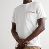 Slim-Fit Grosgrain-Trimmed Cotton-Jersey T-Shirt - FR Slim-Fit Grosgrain-Trimmed Cotton-Jersey T-Shirt - FR