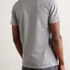 Slim-Fit Grosgrain-Trimmed Cotton-Jersey T-Shirt - BK Slim-Fit Grosgrain-Trimmed Cotton-Jersey T-Shirt - BK