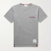 Slim-Fit Grosgrain-Trimmed Cotton-Jersey T-Shirt Slim-Fit Grosgrain-Trimmed Cotton-Jersey T-Shirt