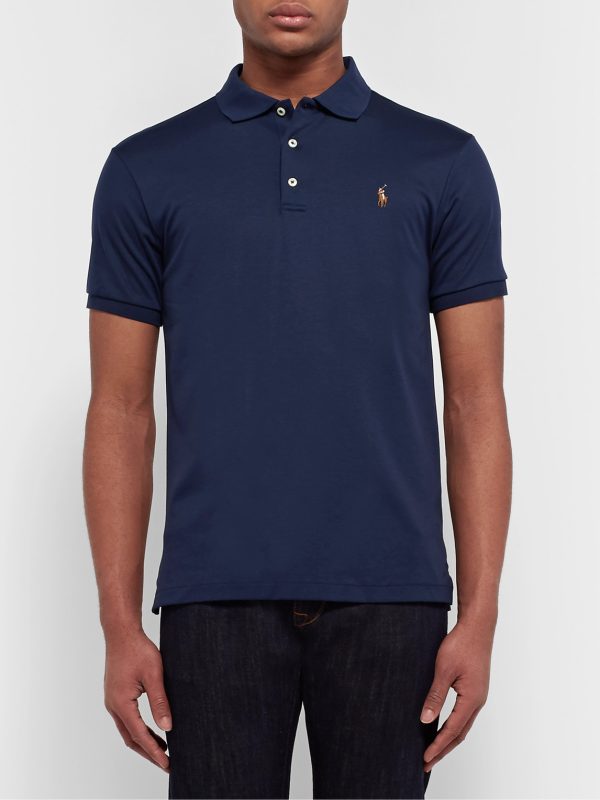Slim-Fit Pima Cotton-Jersey Polo Shirt - FR Slim-Fit Pima Cotton-Jersey Polo Shirt - FR