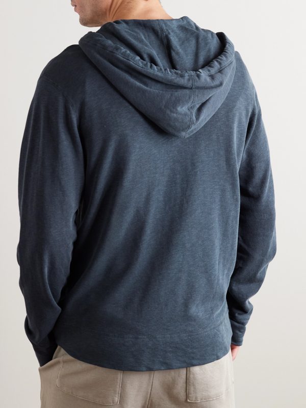 Loopback Supima Cotton-Jersey Zip-Up Hoodie - BK Loopback Supima Cotton-Jersey Zip-Up Hoodie - BK
