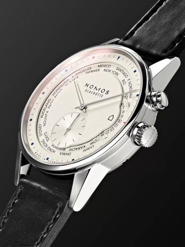 Zurich Weltzeit Automatic 40mm Stainless Steel and Cordovan Leather Watch, Ref. No. 805 - FR Zurich Weltzeit Automatic 40mm Stainless Steel and Cordovan Leather Watch, Ref. No. 805 - FR