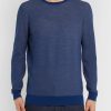 Contrast-Tipped Mélange Wool and Cashmere-Blend Piqué Sweater - FR Contrast-Tipped Mélange Wool and Cashmere-Blend Piqué Sweater - FR