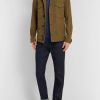 Contrast-Tipped Mélange Wool and Cashmere-Blend Piqué Sweater - OU Contrast-Tipped Mélange Wool and Cashmere-Blend Piqué Sweater - OU