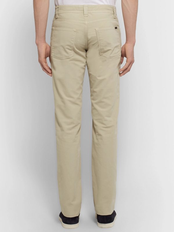 Slim-Fit Stretch-Cotton Trousers - BK Slim-Fit Stretch-Cotton Trousers - BK