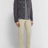 Slim-Fit Stretch-Cotton Trousers - OU Slim-Fit Stretch-Cotton Trousers - OU