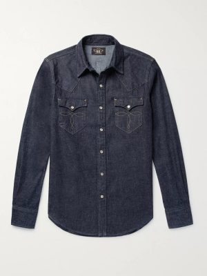 Slim-Fit Denim Western Shirt Slim-Fit Denim Western Shirt