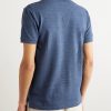 Slim-Fit Mélange Cotton-Piqué Polo Shirt - BK