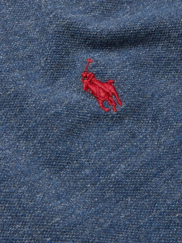 Slim-Fit Mélange Cotton-Piqué Polo Shirt - E1