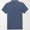 Slim-Fit Mélange Cotton-Piqué Polo Shirt