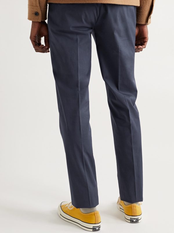 Four Season Slim-Fit Cotton-Blend Chinos - BK Four Season Slim-Fit Cotton-Blend Chinos - BK