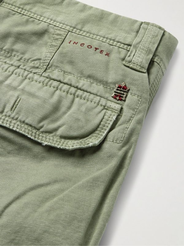 Cotton and Linen-Blend Cargo Shorts - CU Cotton and Linen-Blend Cargo Shorts - CU