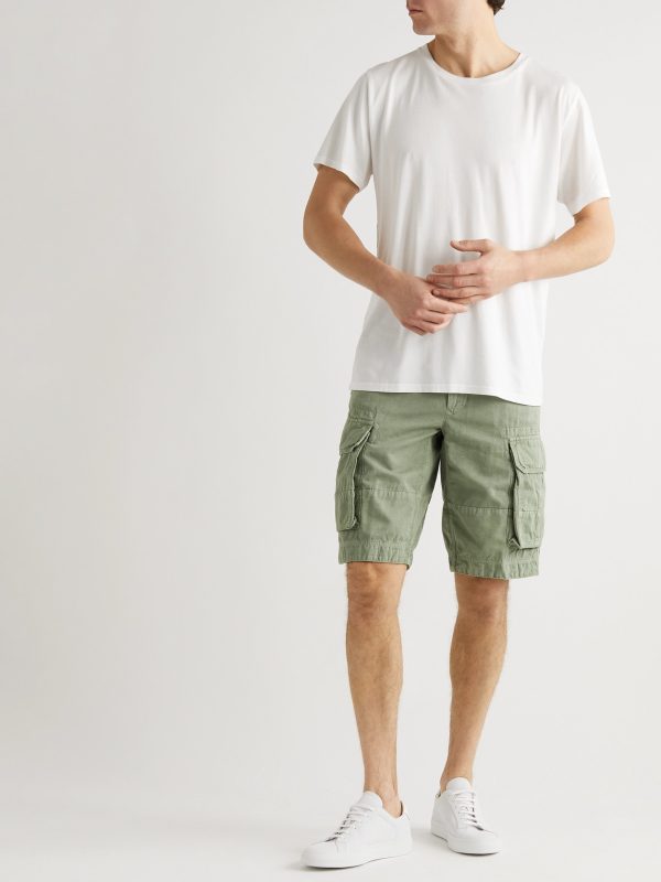 Cotton and Linen-Blend Cargo Shorts - OU Cotton and Linen-Blend Cargo Shorts - OU