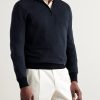 Roadster Striped Cashmere Half-Zip Sweater - FR Roadster Striped Cashmere Half-Zip Sweater - FR
